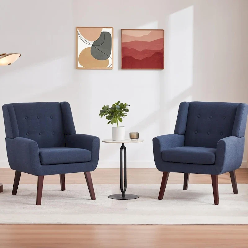 HUIMO Set of 2 Modern Tufted Accent Chair