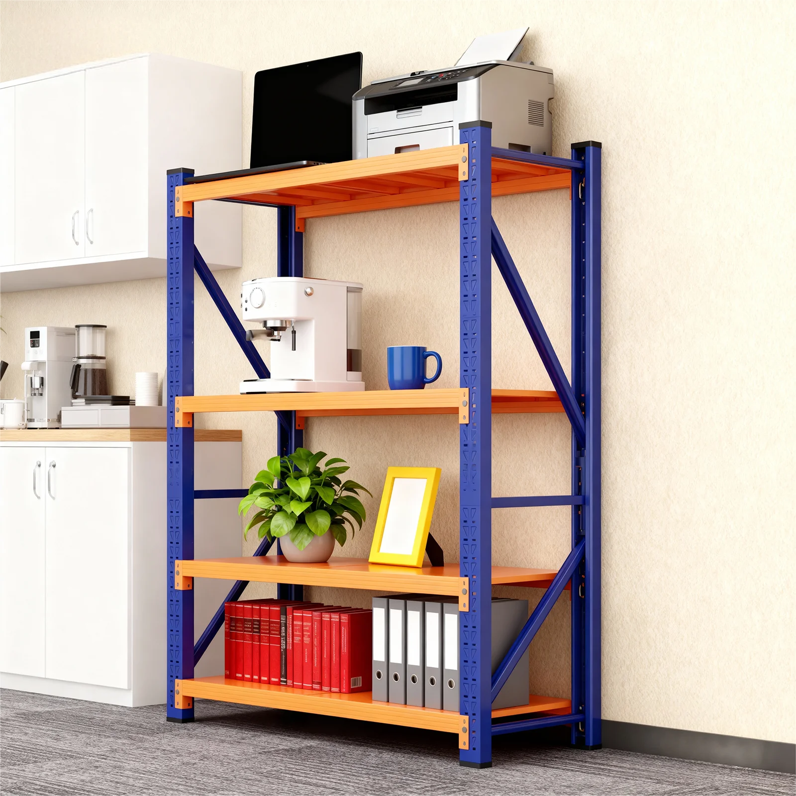 MaxShelv 79" H Garage Shelving 2500lbs, 4 Tier Metal Storage Shelves Adjustable Shelving Unit and Storage for Garage,Basement,59" W x 20" D x 79" H