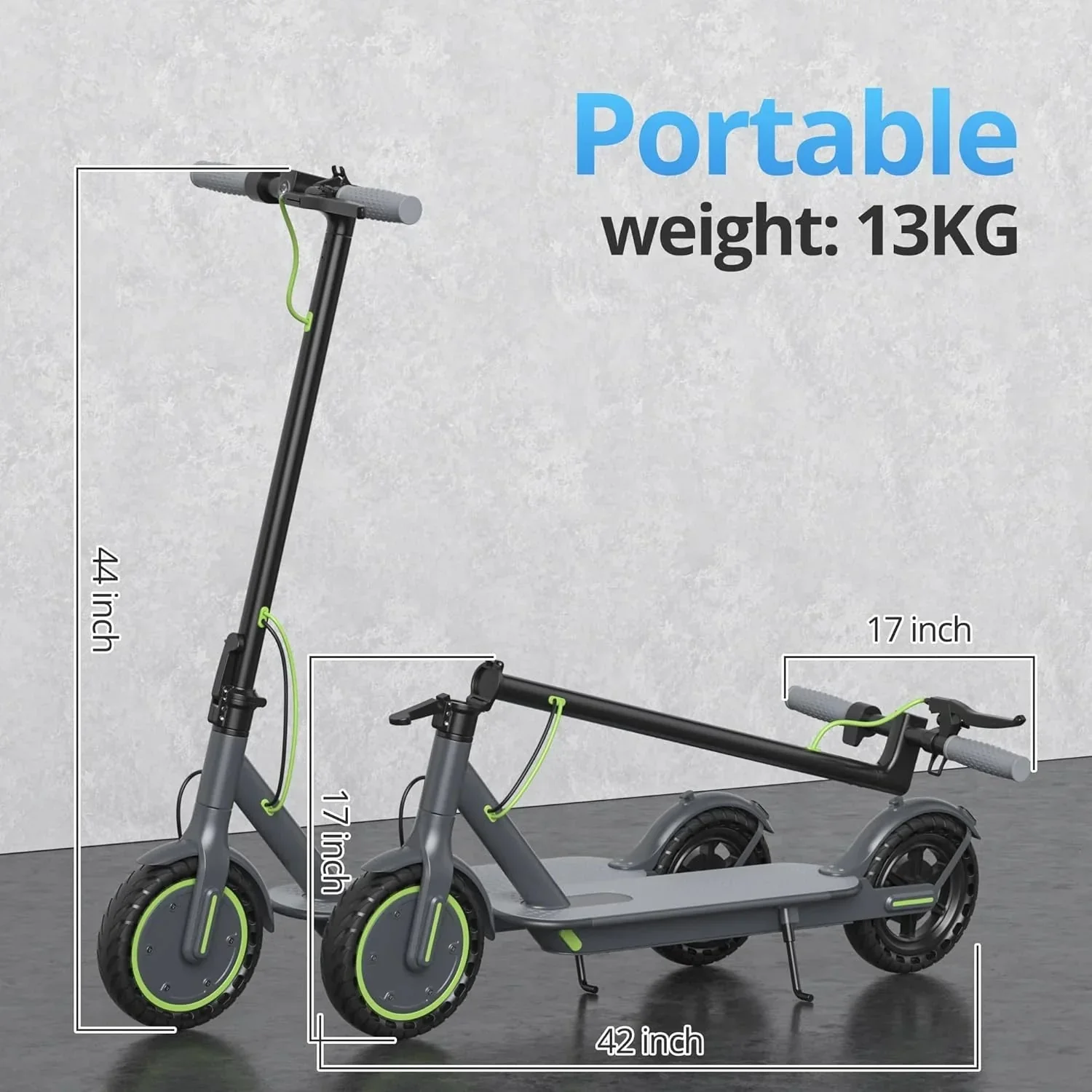Roinside Electric Scooter, 8.5 in Solid Tires, 350W, 19 MPH, 21-23 Miles - UP12 Plus