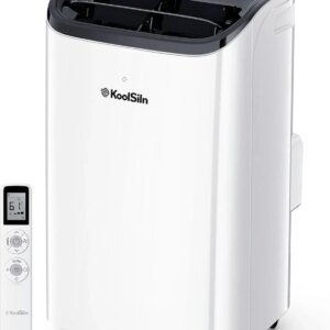 14,000 BTU Portable Air Conditioner Cools Up to 700 Sq.Ft, Auto-Evaporation Low Noise Portable AC Unit with Remote Control Fits for Large Room, Office, Garage,White