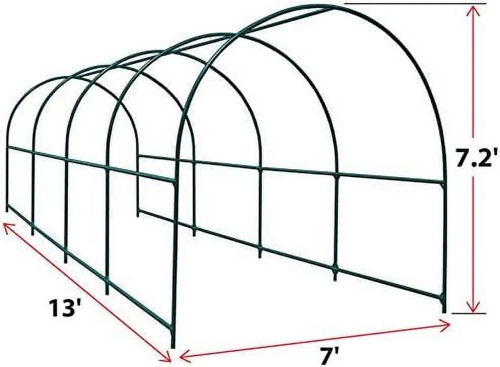 Large Garden Support Arch Frame Climbing Plant Arch Arbor for Various Climbing Plant Roses Vines Birthday Wedding Party Decoration Pergola Frame (6.5 x 7 x 7.2ft)