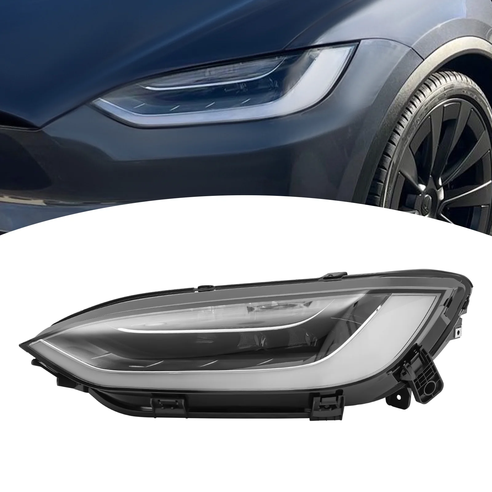 LED Headlight Assembly, Left Driver LED Headlight, Headlight for 2021-2024 TESLA MODEL X