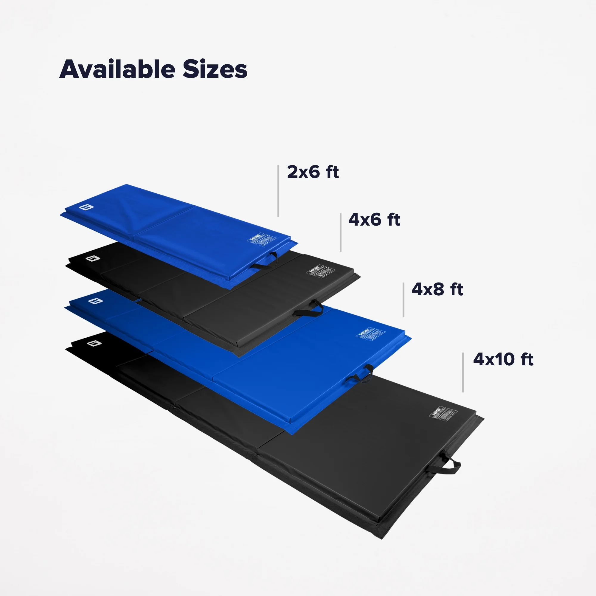 We Sell Mats - 4 ft x 8 ft x 2 in Personal Fitness & Exercise Mat for Home Workout - Lightweight and Folds for Carrying C All Purpose Home Gym Mat