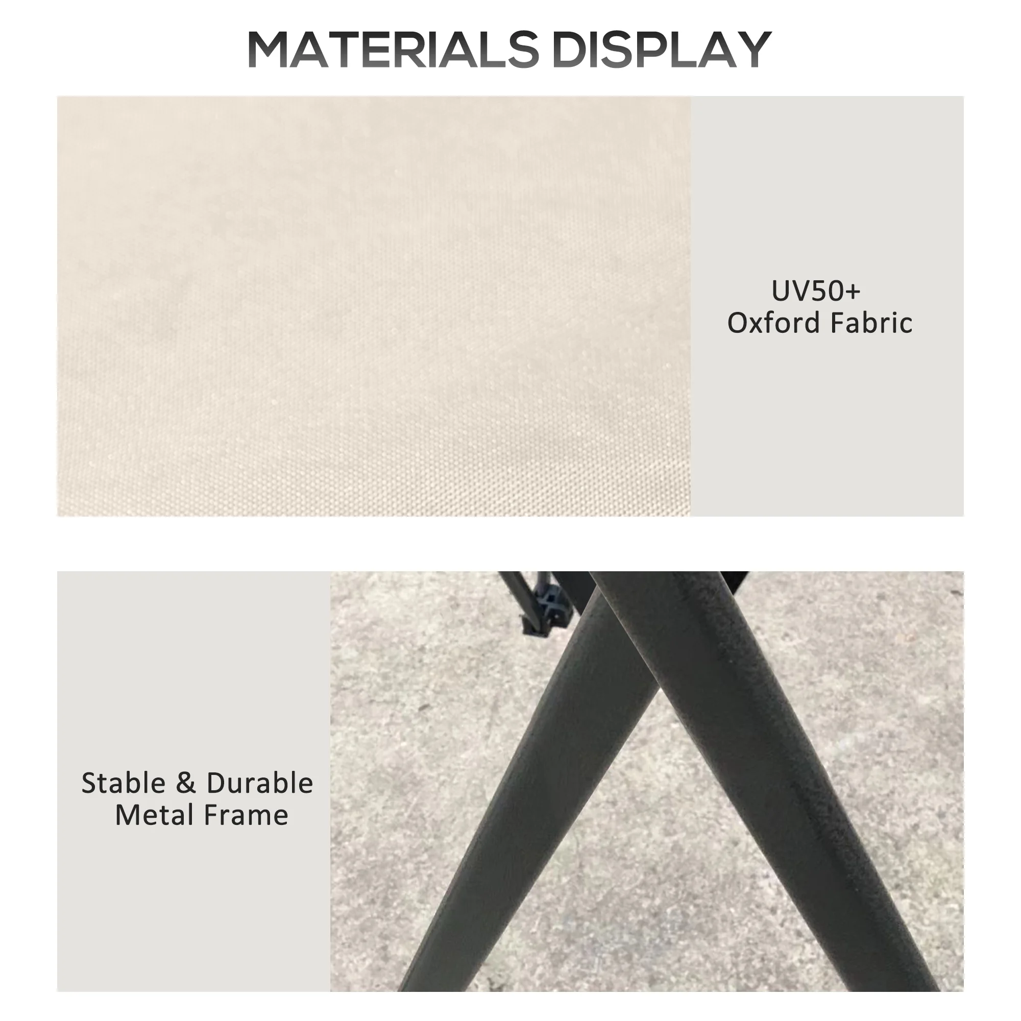 Outsunny 13ft x 13ft Beige Pop Up Outdoor Canopy, UV Resistant