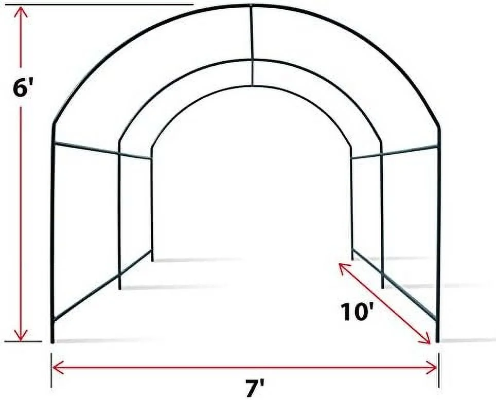 Large Garden Support Arch Frame Climbing Plant Arch Arbor for Various Climbing Plant Roses Vines Birthday Wedding Party Decoration Pergola Frame (6.5 x 7 x 7.2ft)