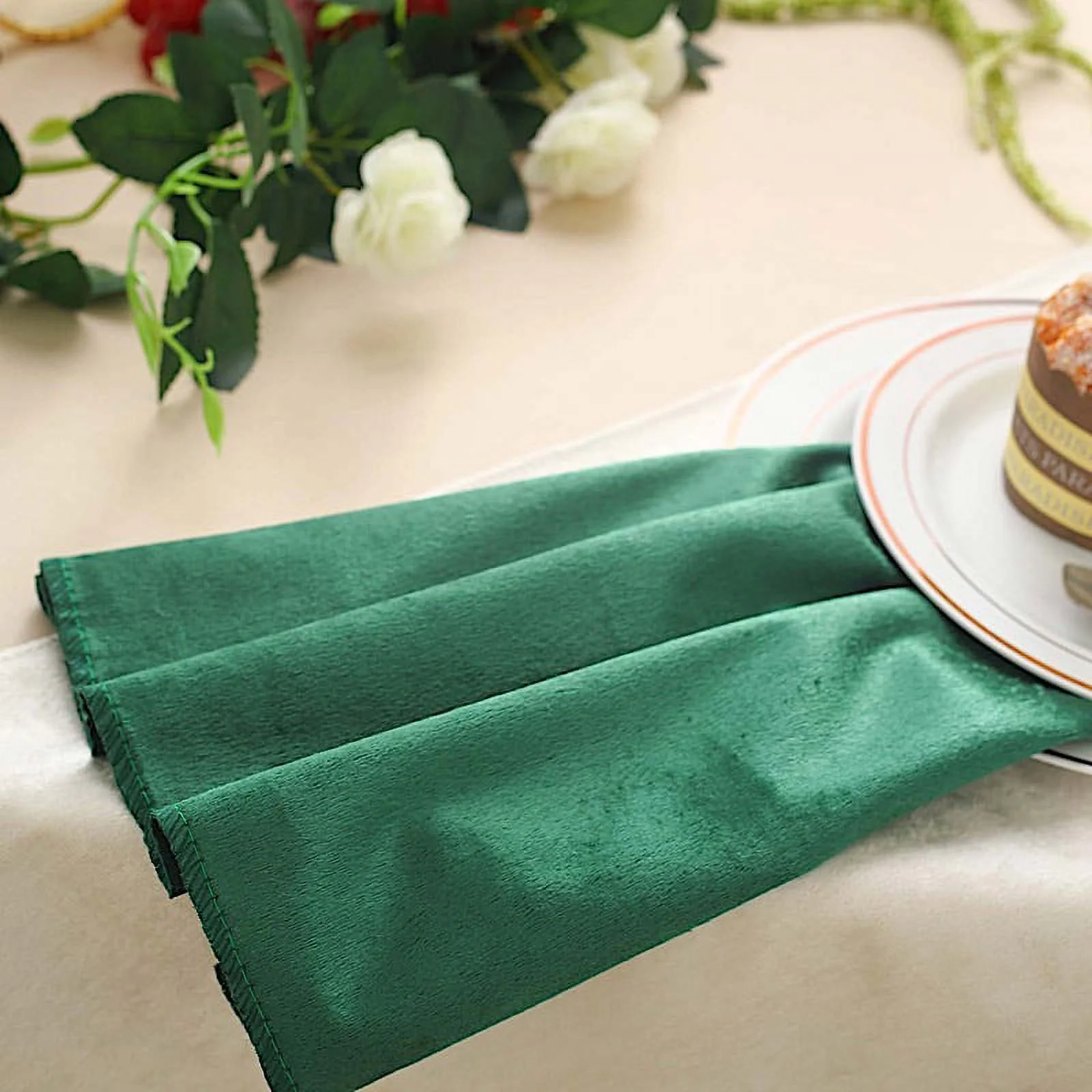 BalsaCircle 100 Pieces 20" x 20" Navy Blue Premium Velvet Napkins Linens