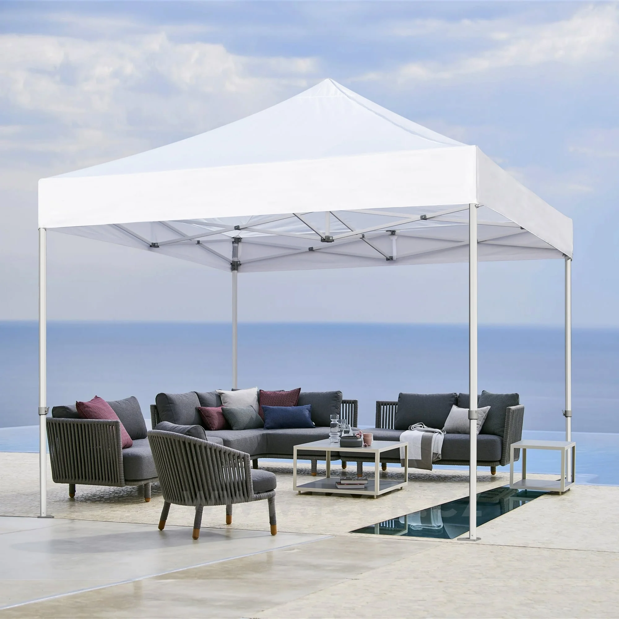 Euromax Canopy 10' x 10' Emerald Pop-up Canopy and 56lbs Instant Outdoor Canopy