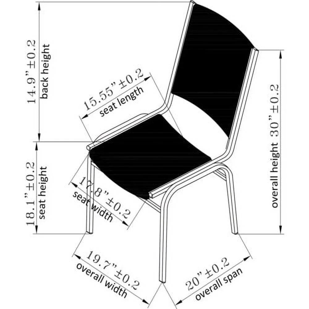 Lorell Padded Armless Stacking Chairs – 4/CT Black Vinyl Seat – Vinyl Back – Steel Frame – Black – Steel, Vinyl – 20.8″ Width x 19.4″ Depth x 35.6″ Height – 4 / Carton