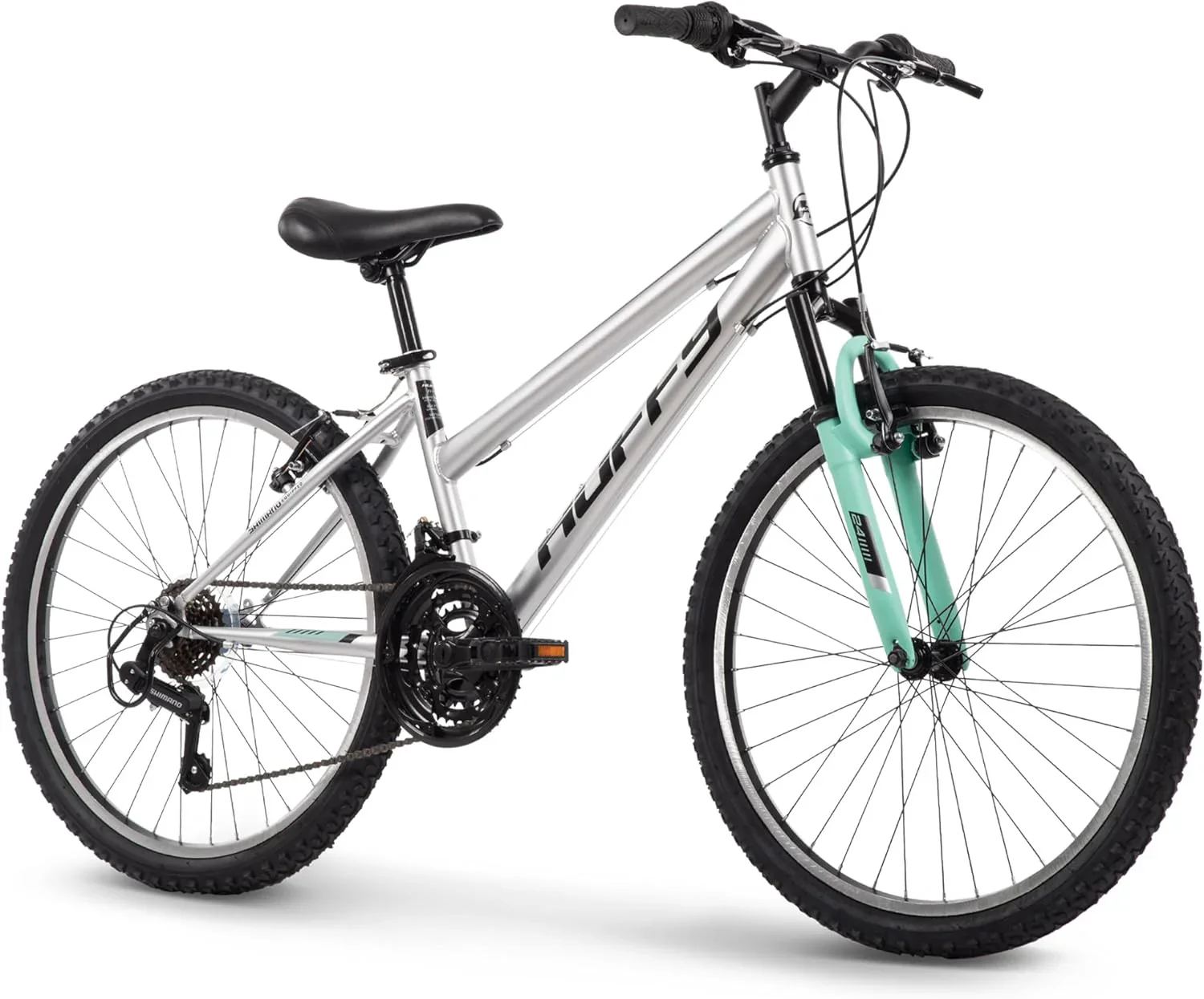 Huffy Stone Mountain Hardtail Mountain Bike for Boys/Girls/Men/Women, 20″/24″/26″ Sizes, 6 or 21 Speed Shimano Twist Shifting, Front or Dual Suspension, Comfort Saddle, Sleek Colors