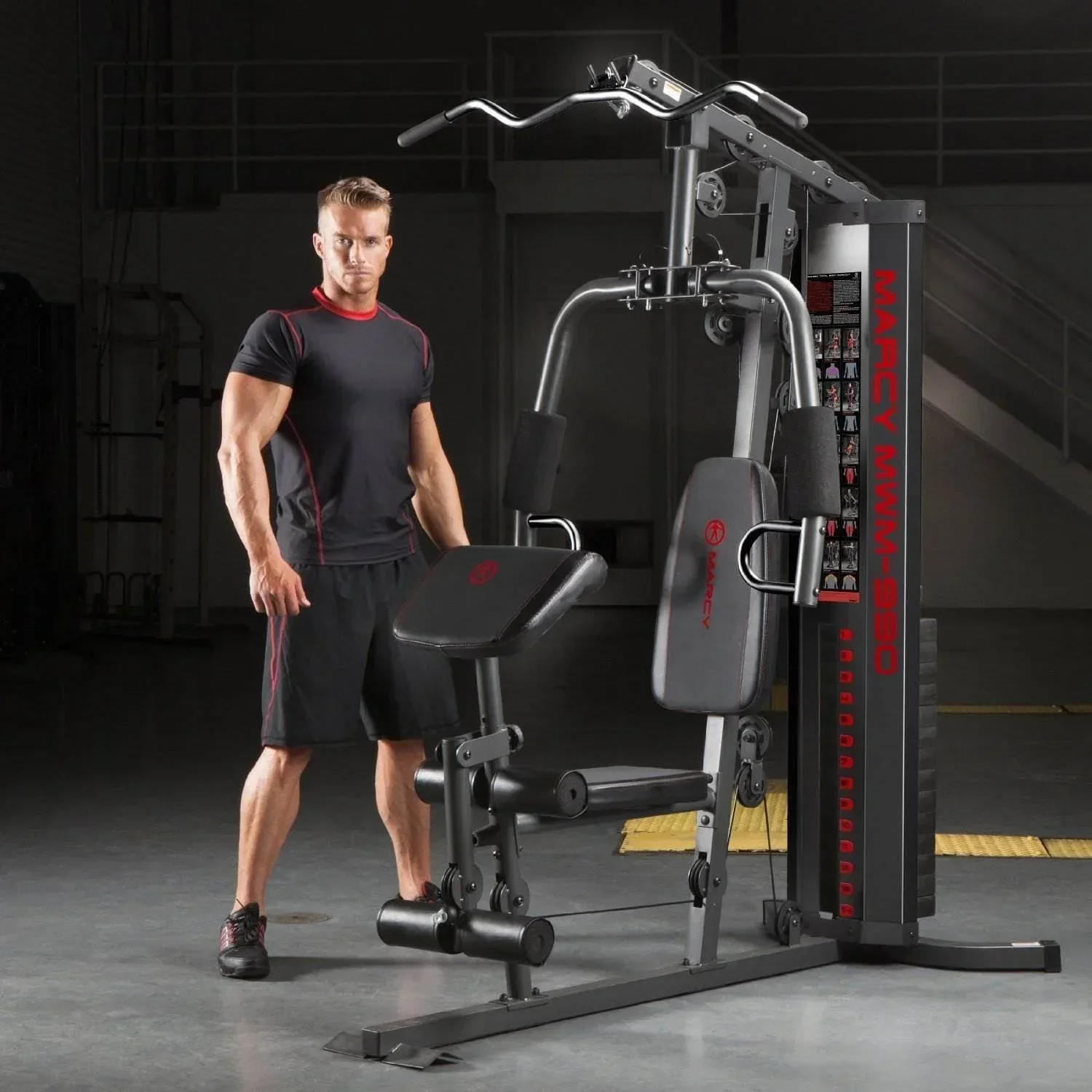 Marcy Full Body 150lb Stack Home Gym Workout Machine – MWM-990