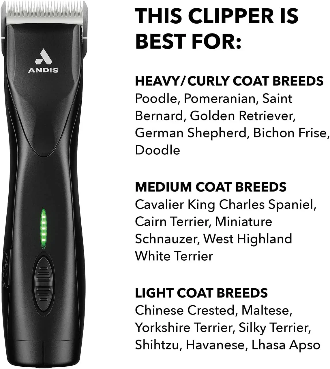 79170 Pulse Zr II 5-Speed Detachable Blade Clipper, Cordless Animal/Dog Grooming, Removable Lithium Ion Battery, LED Charge Light, Black