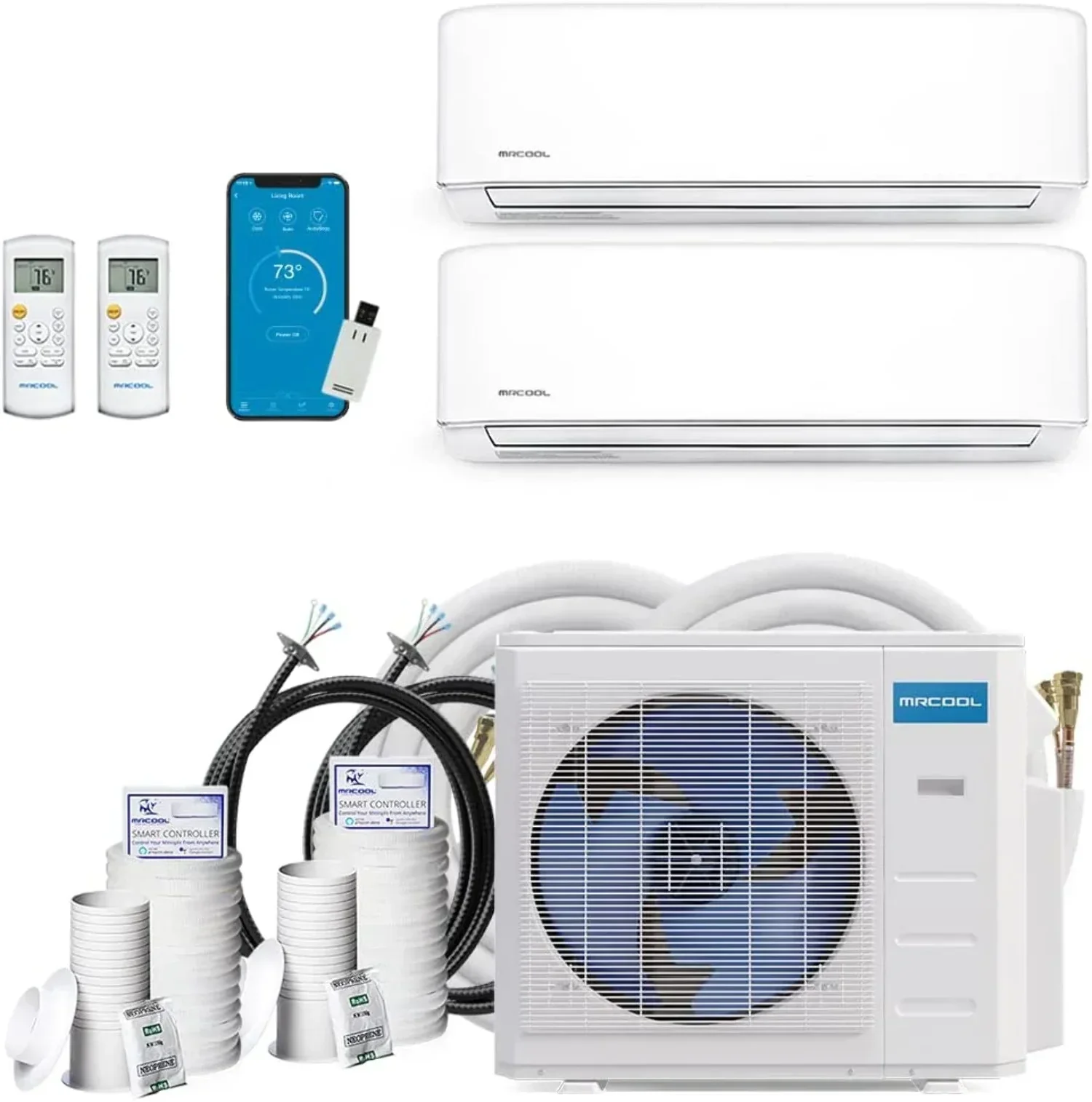 MRCOOL Multi-Zone DIY 2-Zone Ductless Heat Pump – White