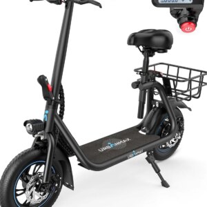 URBANMAX Electric Scooter With Seat, 450W Motor, 22 Miles Range, Black - C1