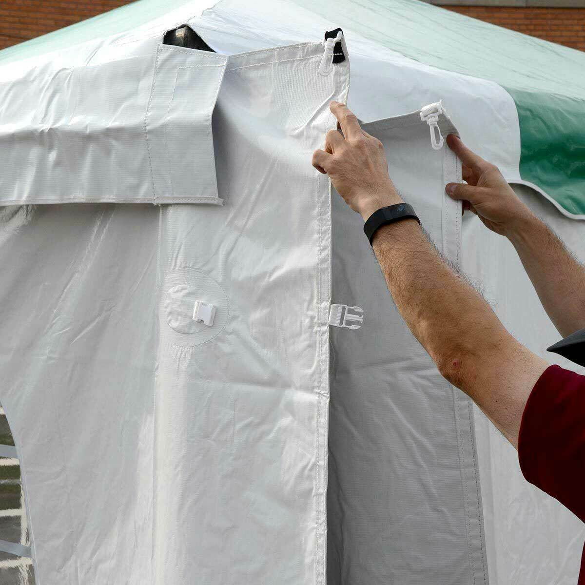 TentandTable Party Canopy Tent Sidewalls Only, Waterproof PVC Vinyl, White, 20' x 30'