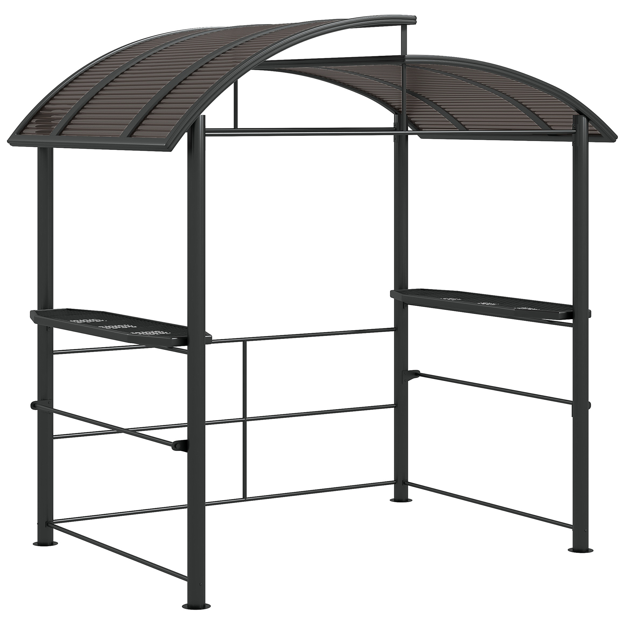 Outsunny 8′ x 5′ Grill Gazebo Shelter with Vented PC Roof, Side Shleves