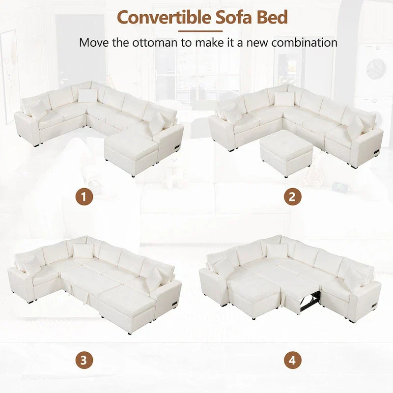 Sectional Sofa Pull-out Sofa Bed Sleeper