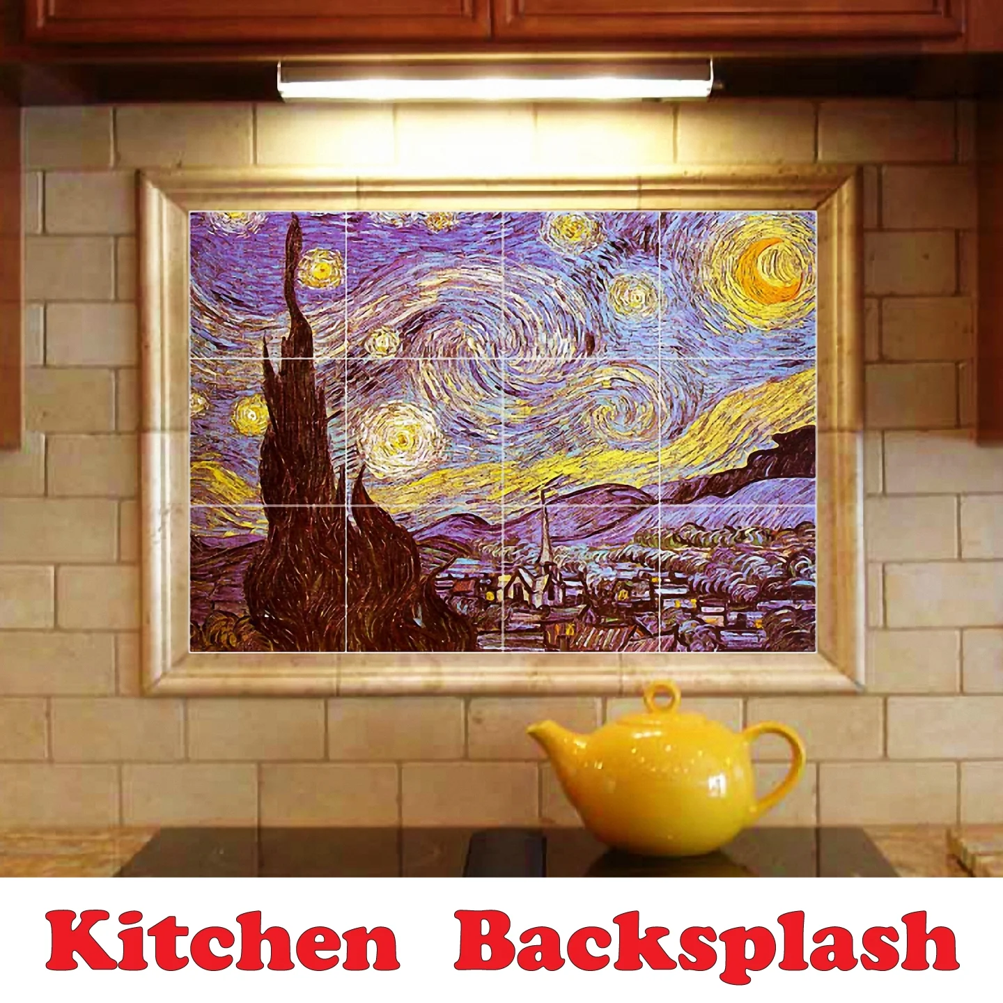 Ceramic Tile Mural-Utagawa Hiroshige Ukiyo-E Tile Mural Home Renovations Design Idea. 17" w x 25.5" h using (24) 4.25 x 4.25 ceramic tiles