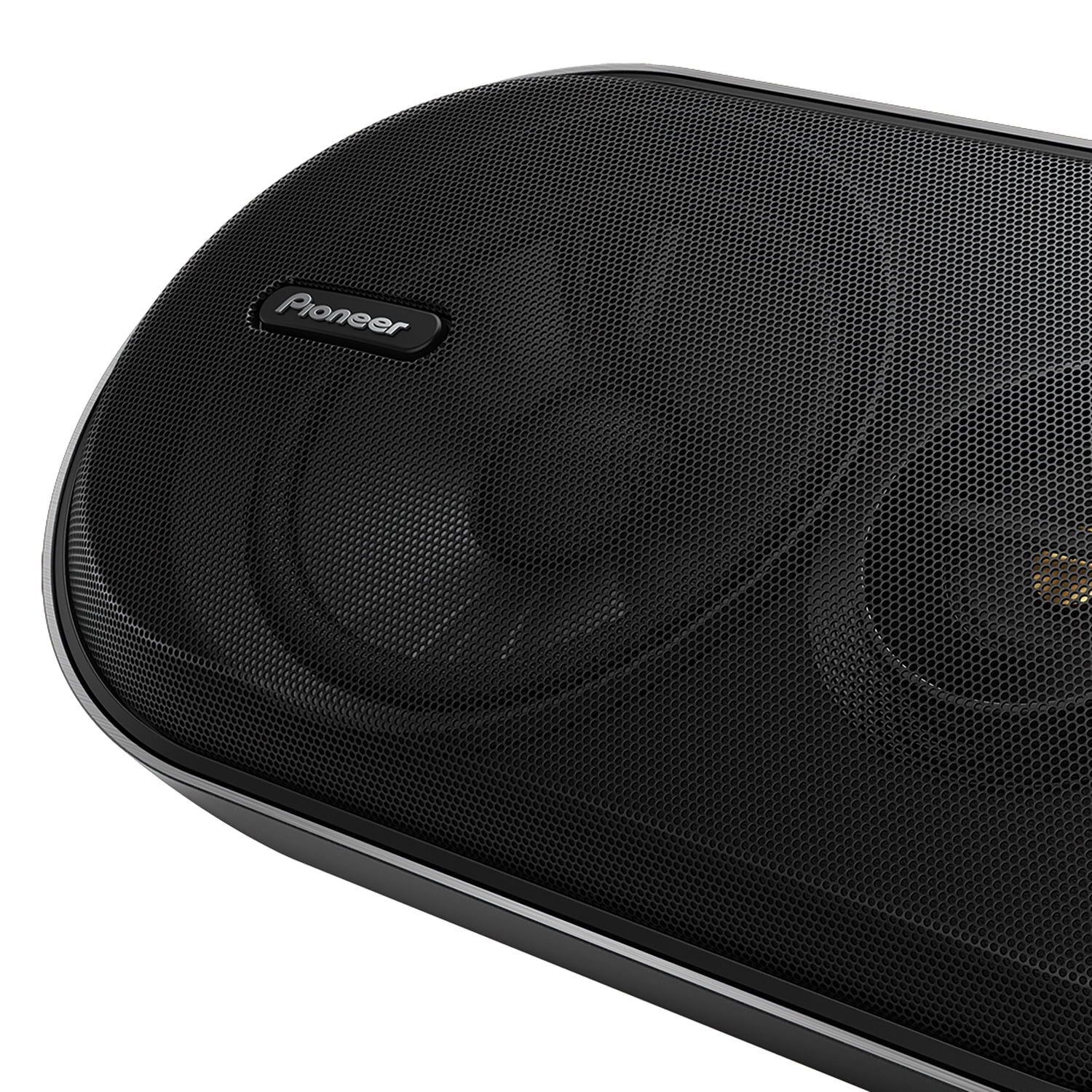 Pioneer TS-X210 4-5/8-In. x 12-1/2-In. x 6-In. 100-Watt 3-Way Surface-Mount Bass Reflex Speakers Black, Max Power 2 Pack, TS-X210