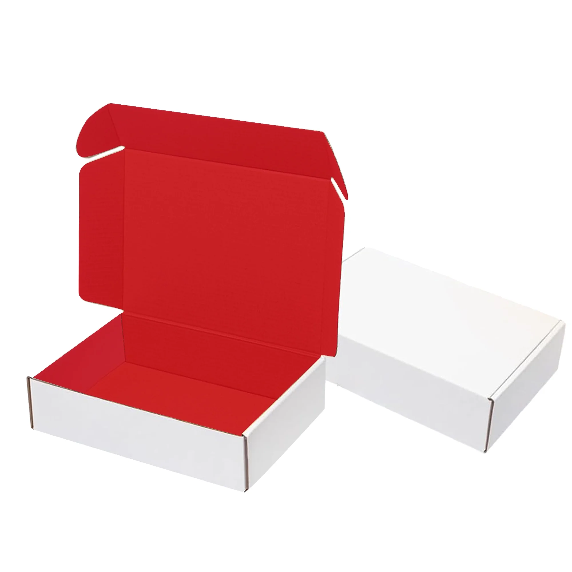 Ucanpack Red Mailer Boxes 15 x 11 x 2" (Kraft Outside) - 50 Pack Corrugated Shipping Boxes, Red Shipping Boxes for Small Business Packaging Boxes Bulk Made in USA Custom Color Boxes
