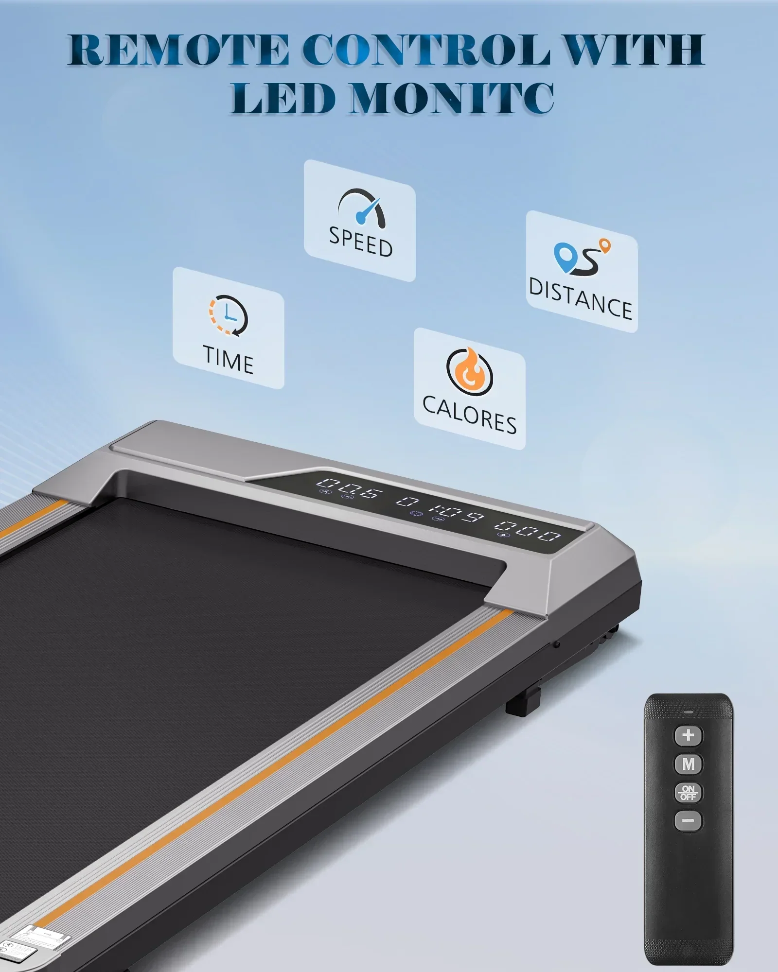Naipo 2-in-1 Treadmill Walking Pad 2.5HP, 265 lb Capacity - LCD Display