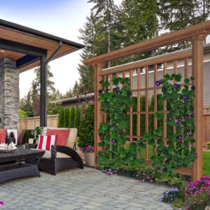 Vita 80" x 90" Colonial Composite Vinyl Trellis and Privacy Screen, Brown, VA84051