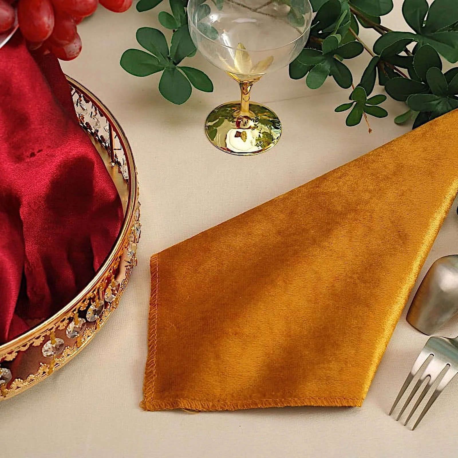 BalsaCircle 100 Pieces 20" x 20" Navy Blue Premium Velvet Napkins Linens