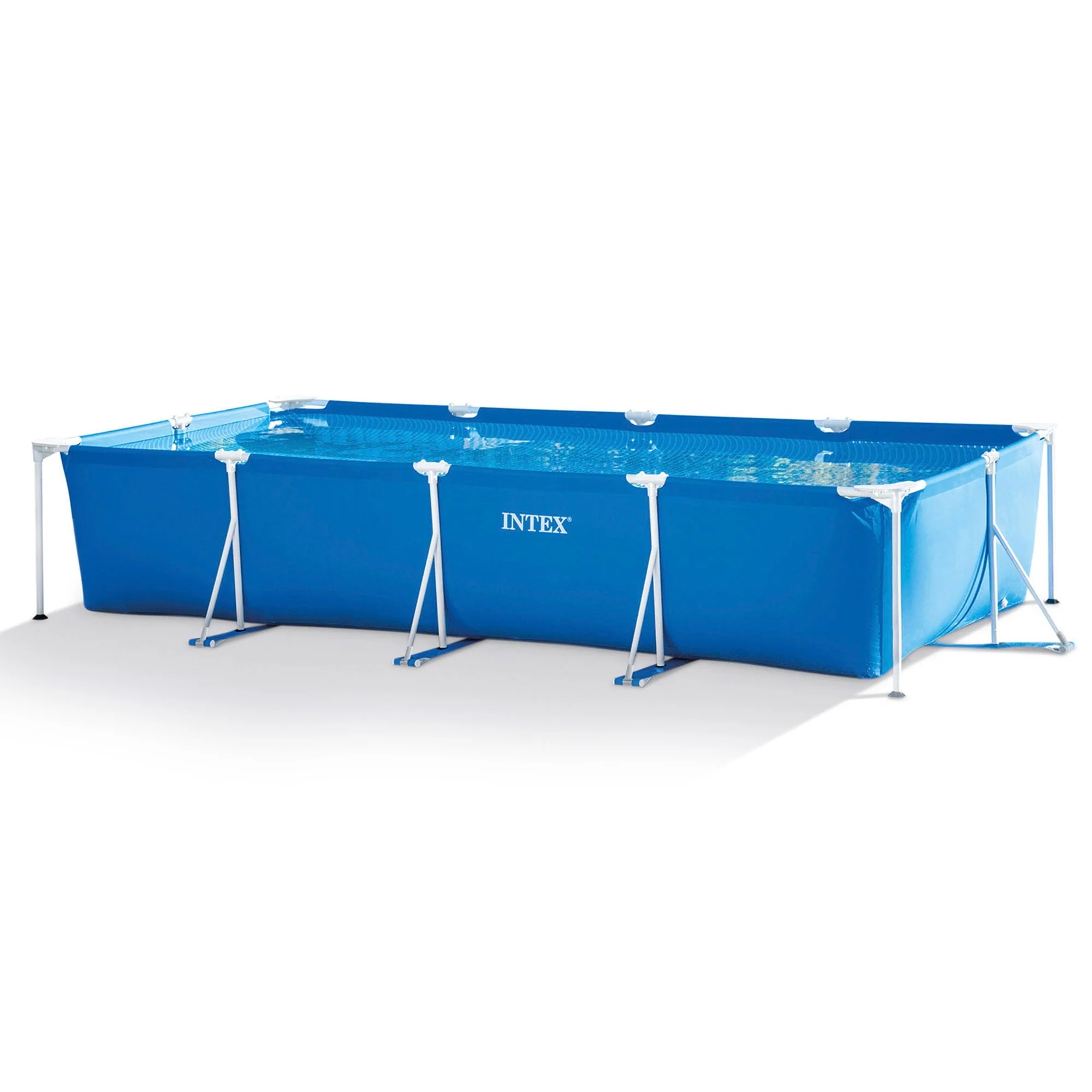 Intex 14.75′ x 33″ Rectangular Frame Above Ground Outdoor Swimming Pool