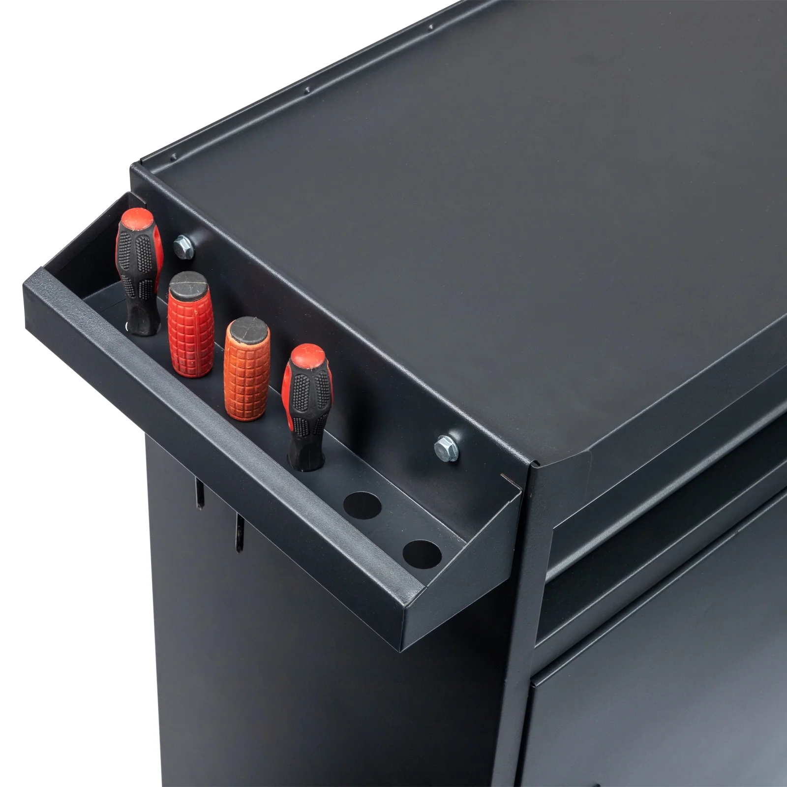 Ktaxon 4-Drawer 2-IN-1 Rolling Tool Chest Storage Cabinet, Mechanic Tool Organizer Box, 23.2" L x 11" W x 40.2" H, Black