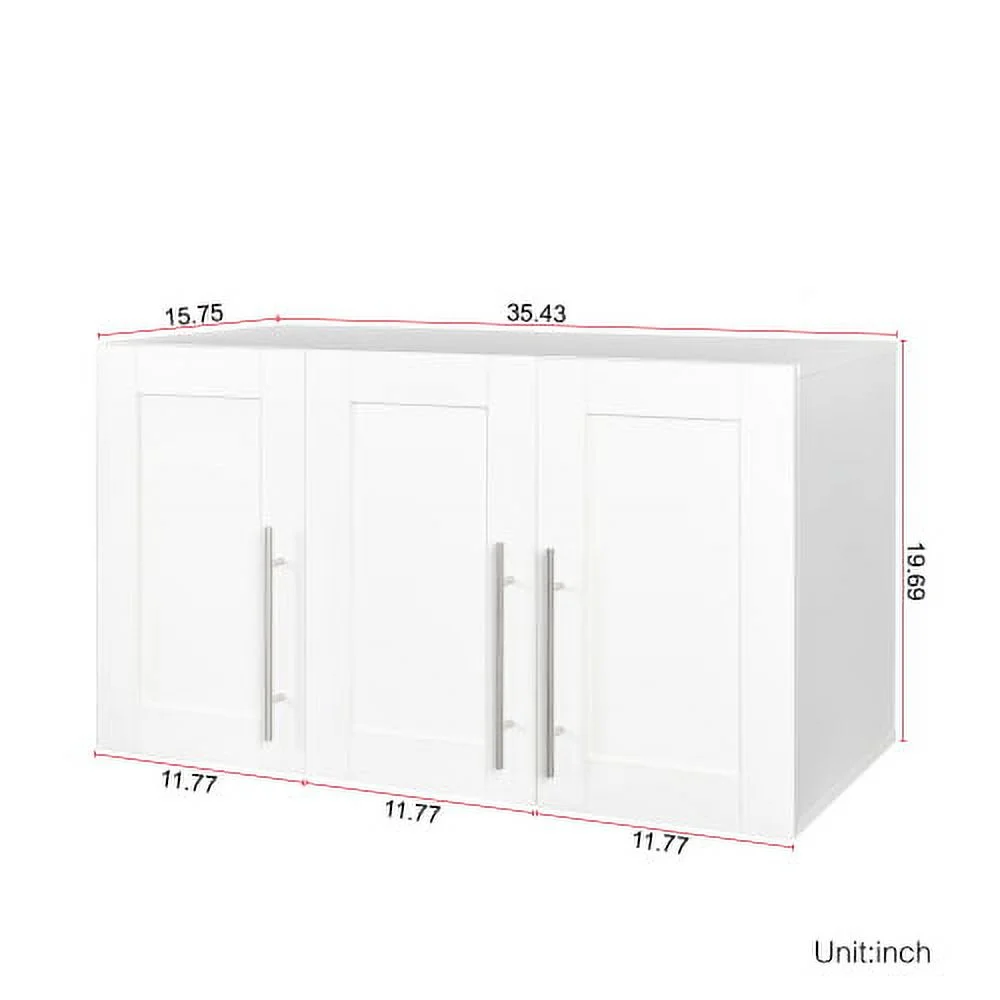 EBQOSK Wall Mounted Bathroom Cabinet, 31.5"D x 11.81"W x 37.8"H Vanity Mirror Cabinet with Facial Tissues Slot and Multifunctional Storage Area, Storage Cabinets for Laundry Bathroom White Style 2