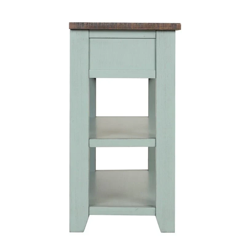 Wood Console Table with 3 Storage Drawers and 2 Shelves