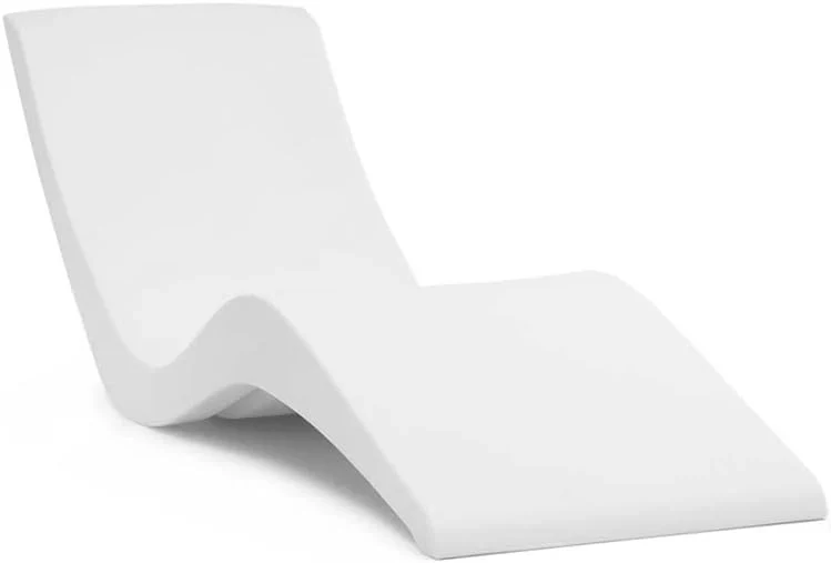 Classic White – in-Pool Chaise Lounger – Designed for Water Depths Up to 9” – Aqua Outdoors – Set of 2 – Compatible with All Pool Types – Poolside & Sun Deck Tanning