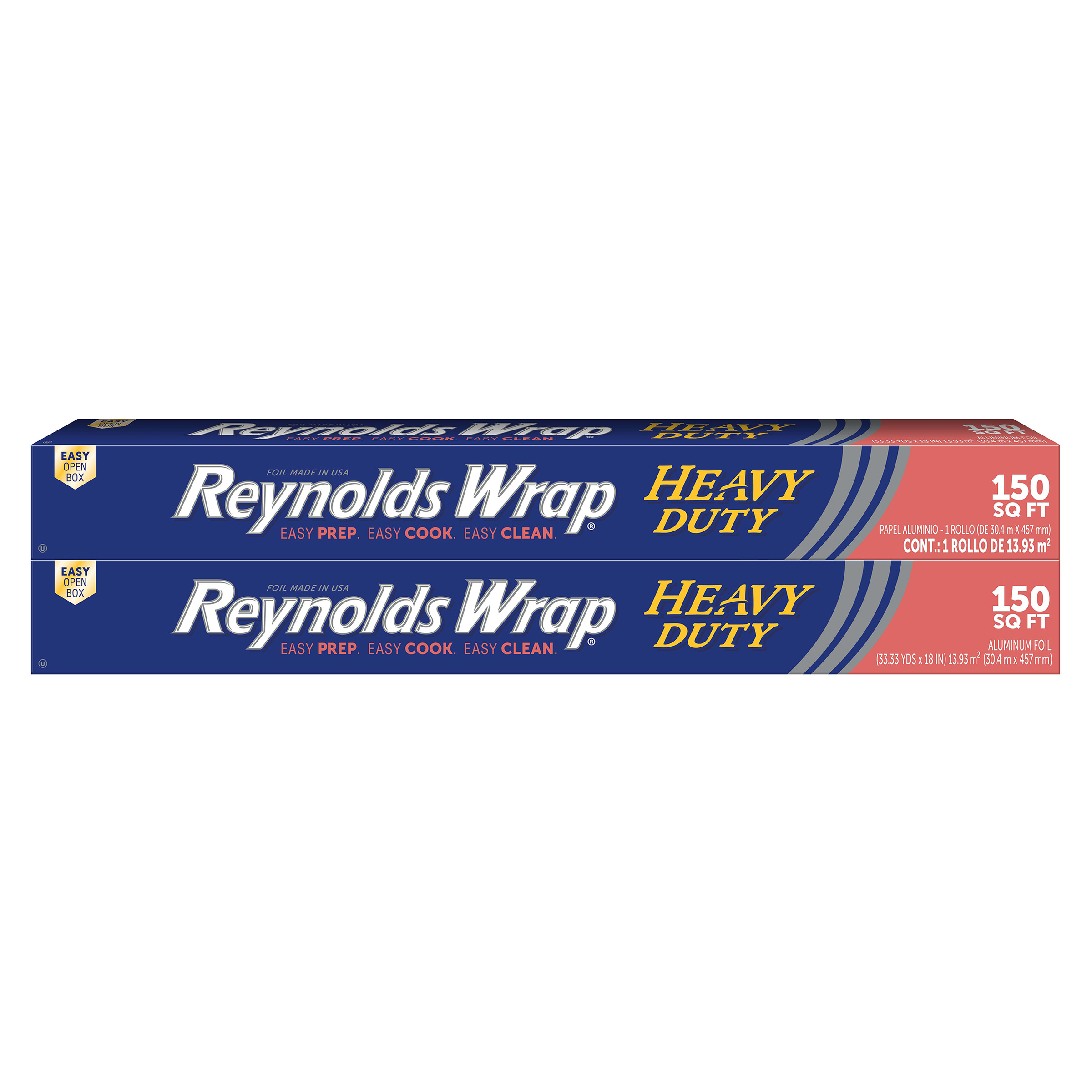 Reynolds Wrap Heavy Duty Aluminum Foil, 18′ x 33.33 yd, 2-count