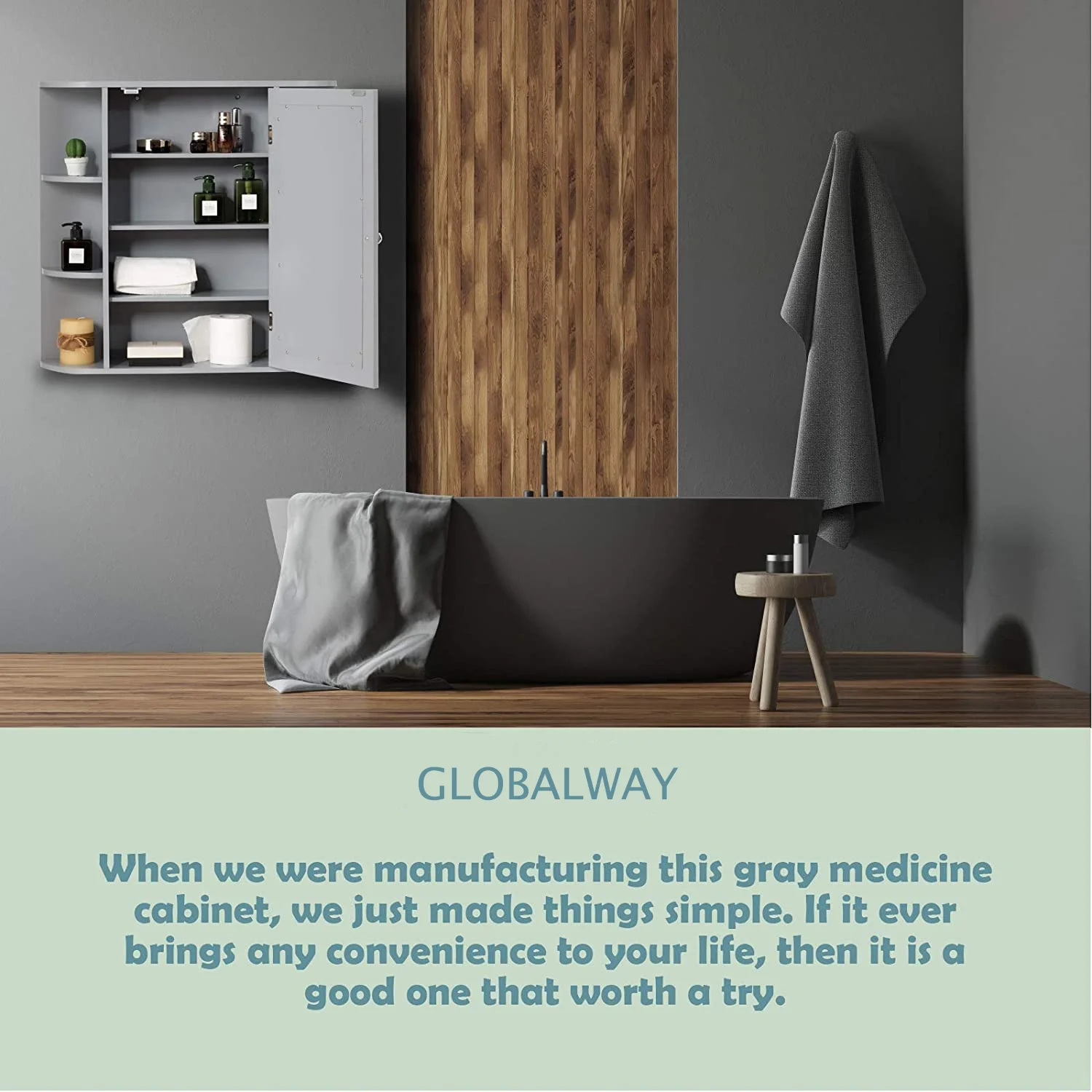 Giantex Bathroom Mirror Cabinet, Modern Wall Cabinet with Mirror, Medicine Cabinet with Mirror, Ideal for Bathroom, Dressing Room or Living Room, 26 x 6.5 x 25 inches (White)
