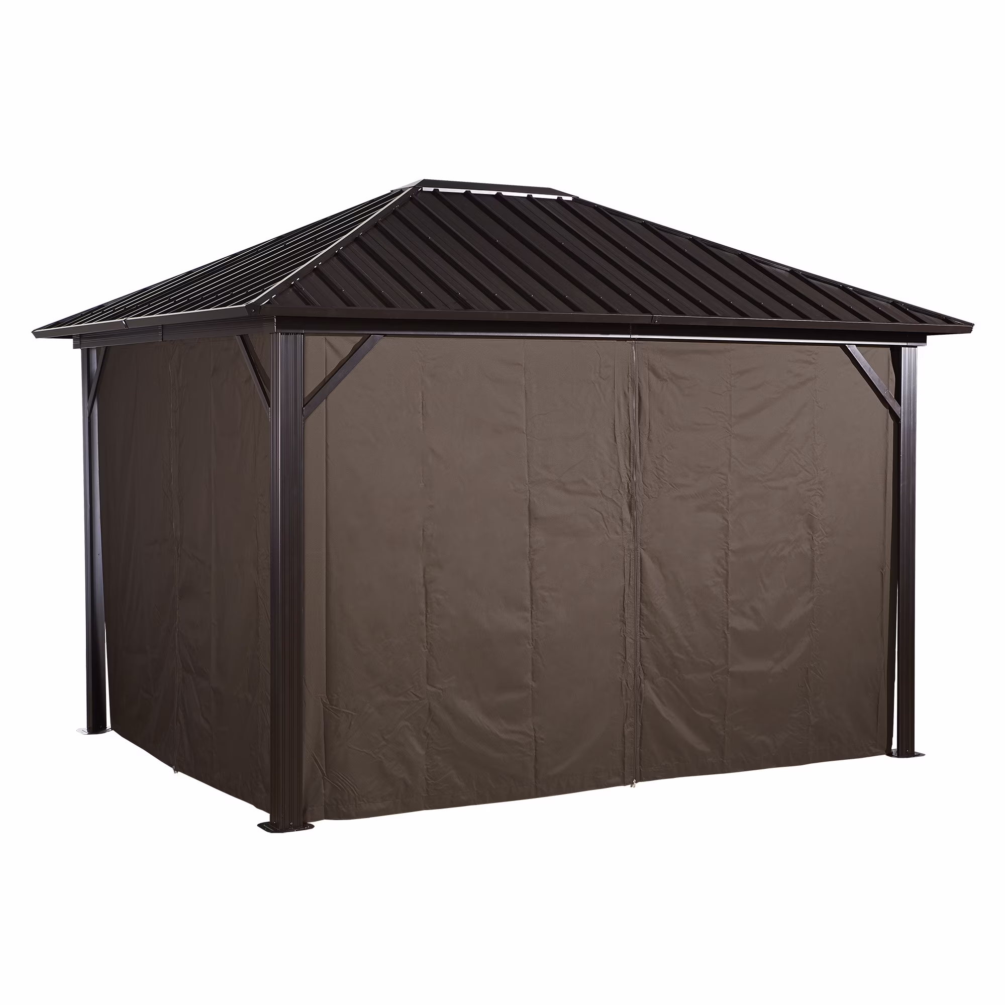 Sojag12′ x 12′ Brown Outdoor Canopy Sidewalls, Includes Hooks (1 Pack)