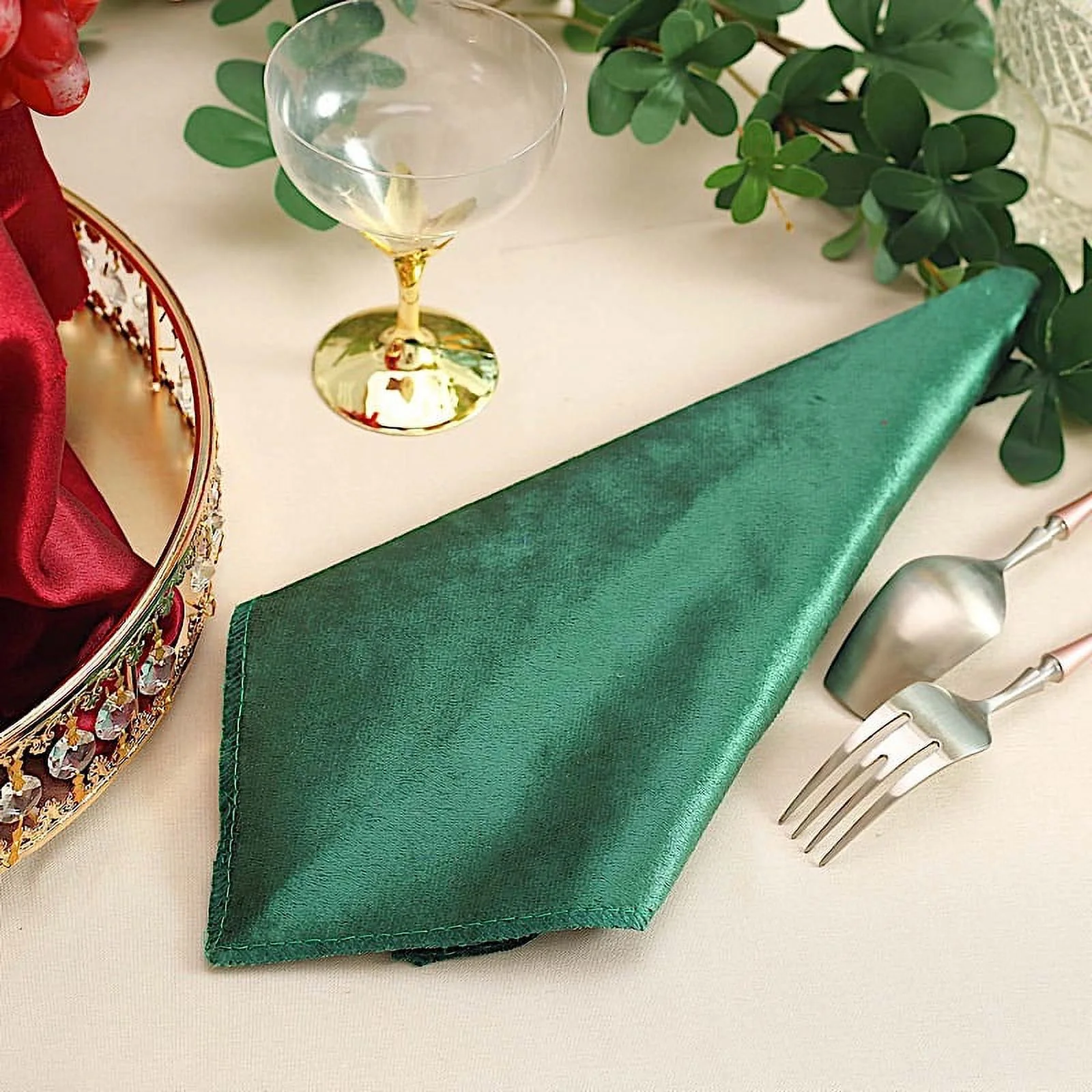 BalsaCircle 100 Pieces 20" x 20" Navy Blue Premium Velvet Napkins Linens