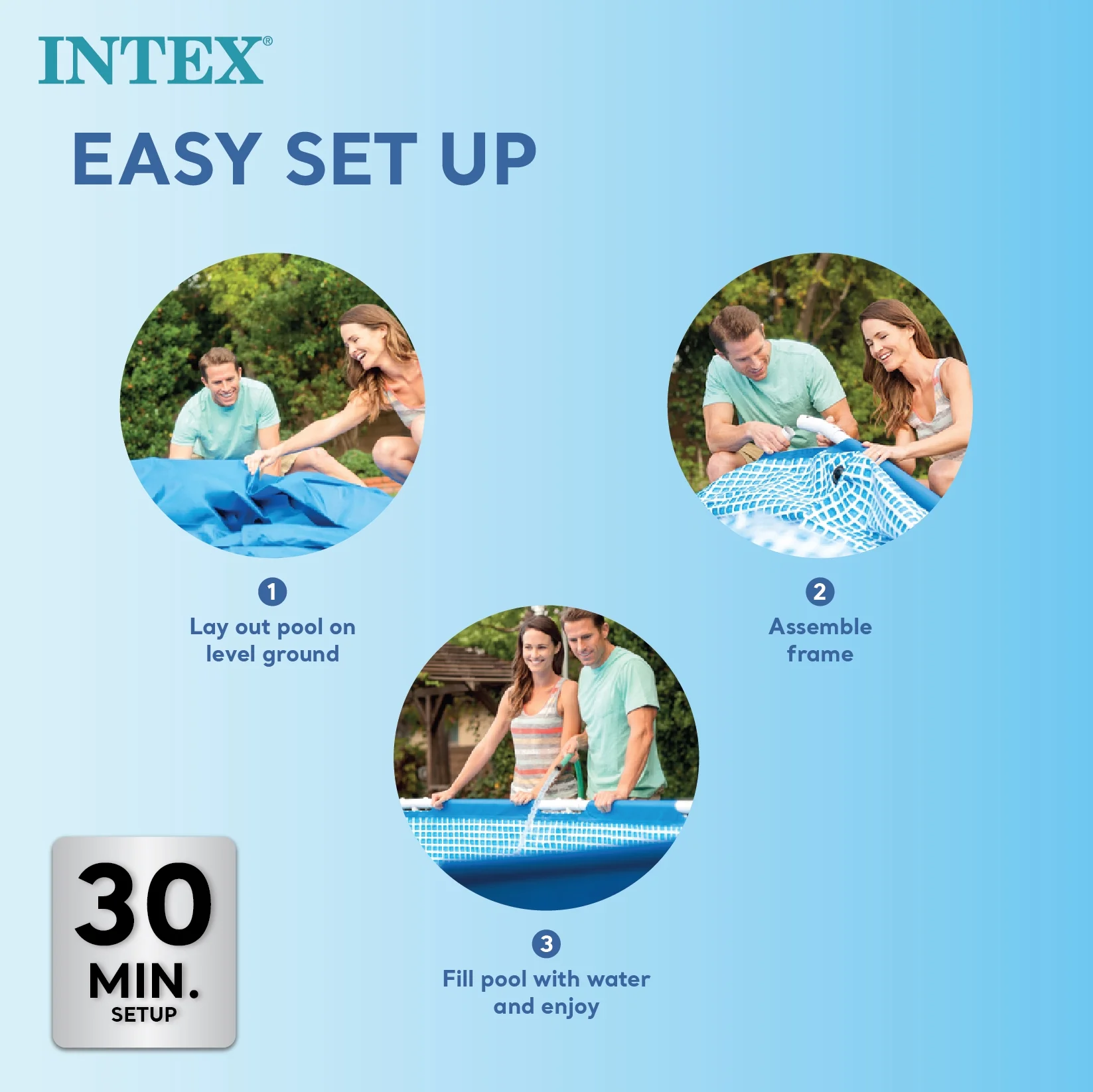 Open Box Intex 14 x 33 Rectangular Above-Ground Swimming Pool with Frame