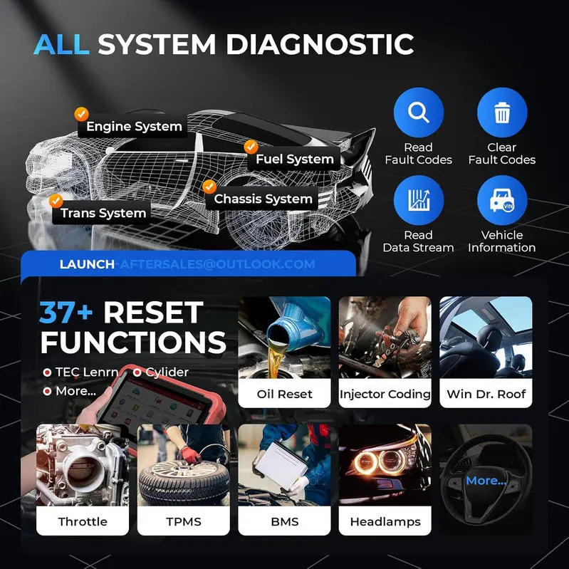 LAUNCH Advanced Scan Tool With CANFD Support, 37+ Reset Functions - X431 V+ 5.0