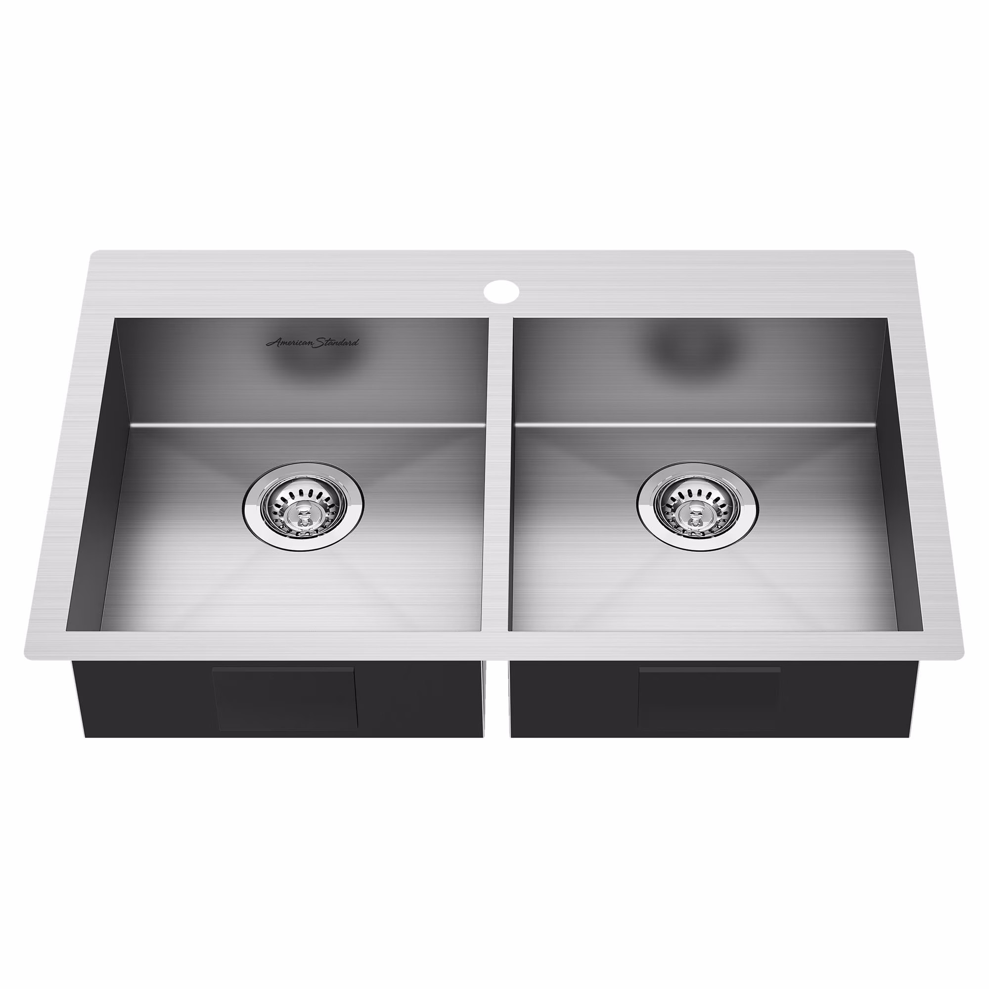 American Standard Edgewater 33-in x 22-in ADA Double Bowl Kitchen Sink in Stainless Steel
