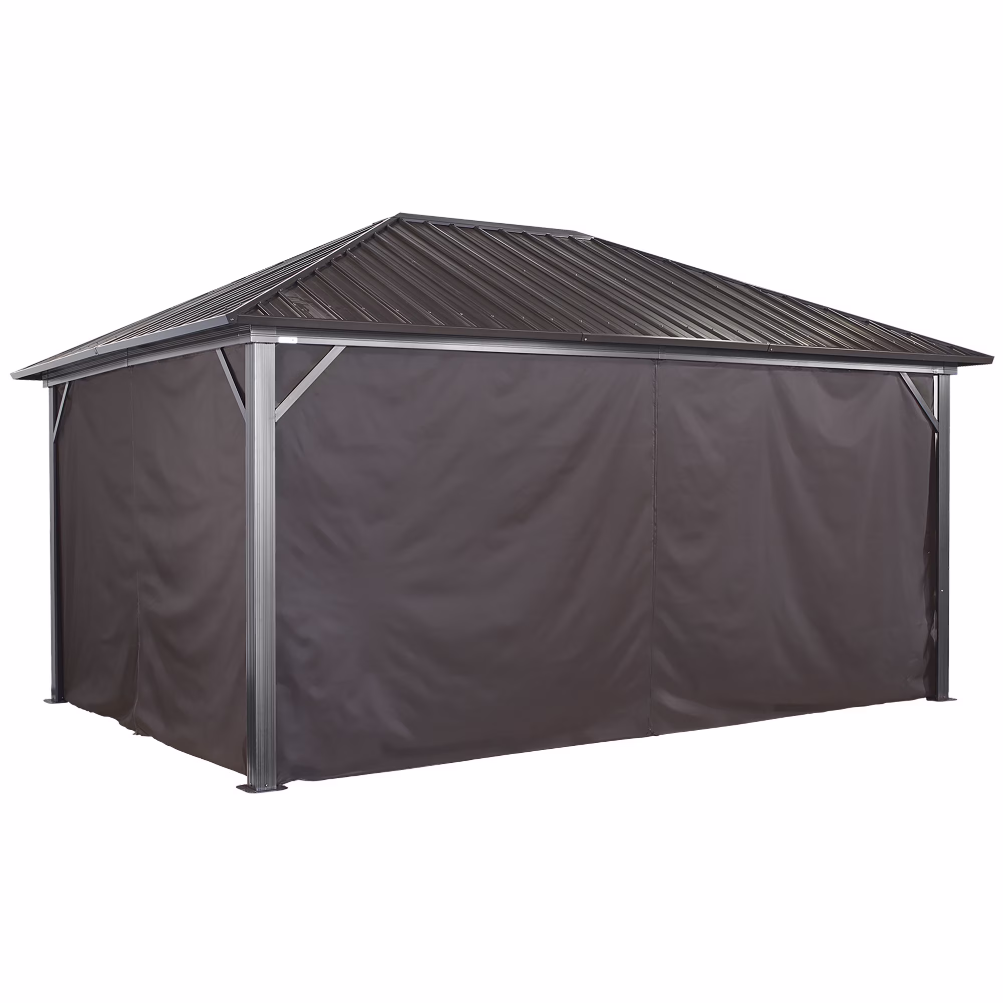 Sojag12' x 12' Brown Outdoor Canopy Sidewalls, Includes Hooks (1 Pack)