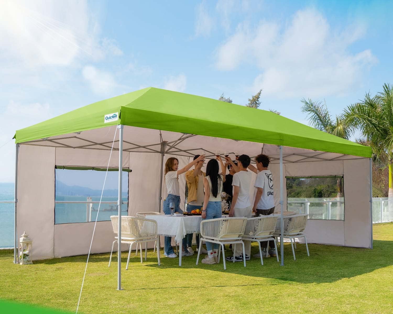 Quictent 10' x 20' White Instant, Event and Pop-up Outdoor Canopy