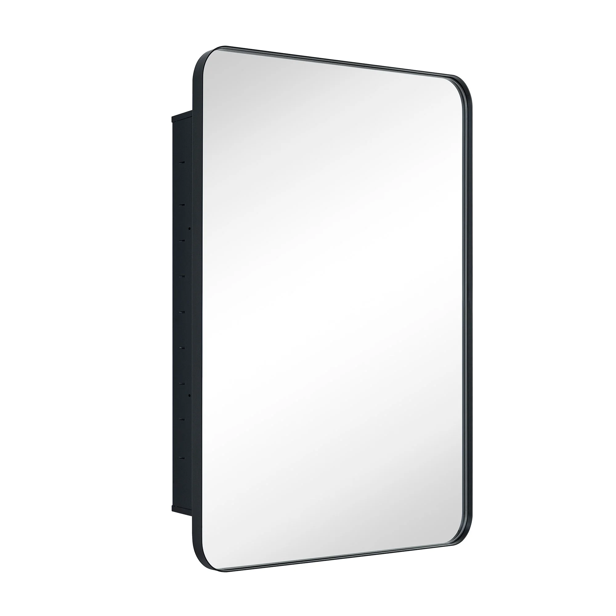 TEHOME WH Recessed Framed Medicine Cabinet with Mirror and Adjustable Shelves 16" x 24" - Chrome