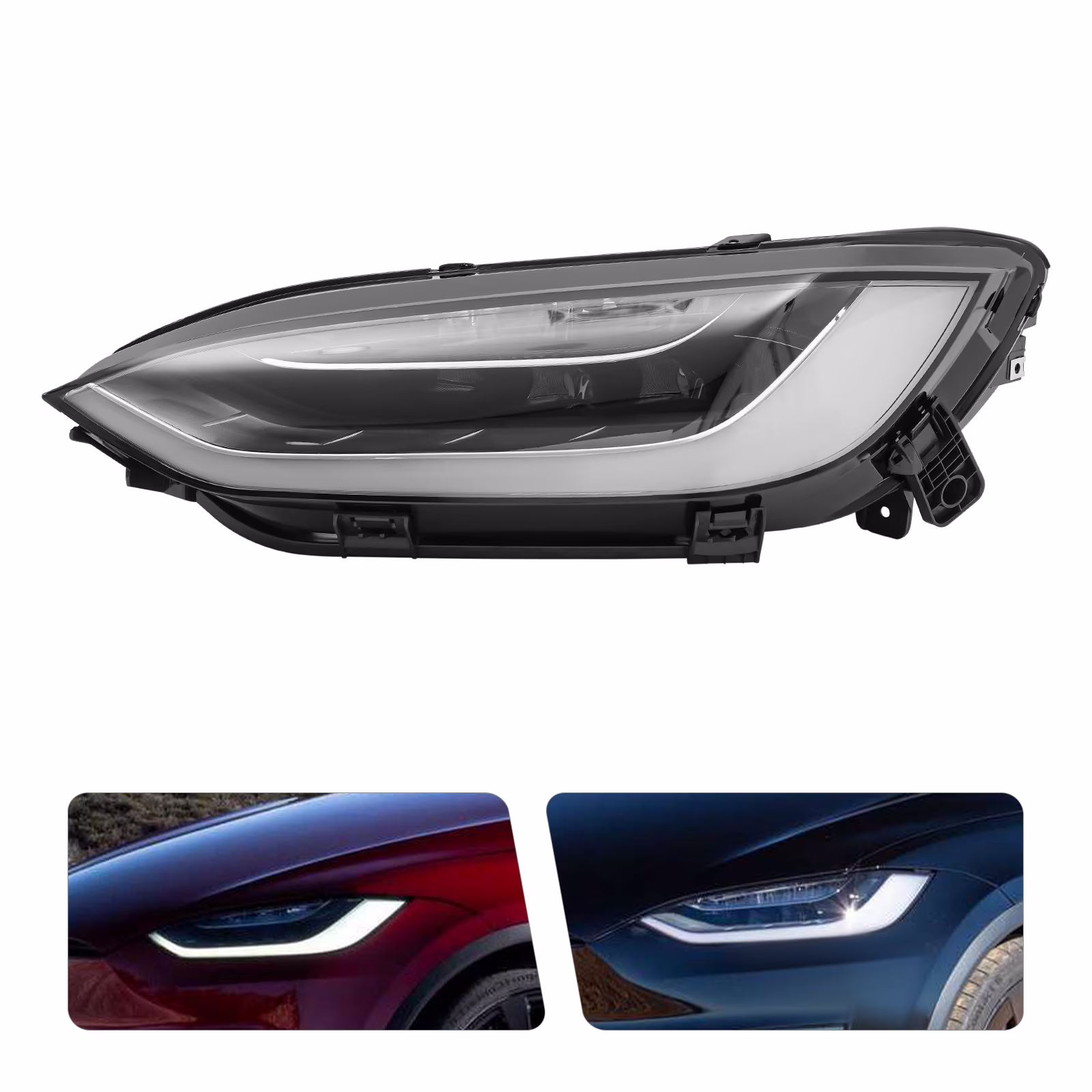 LED Headlight Assembly, Left Driver LED Headlight, Headlight for 2021-2024 TESLA MODEL X