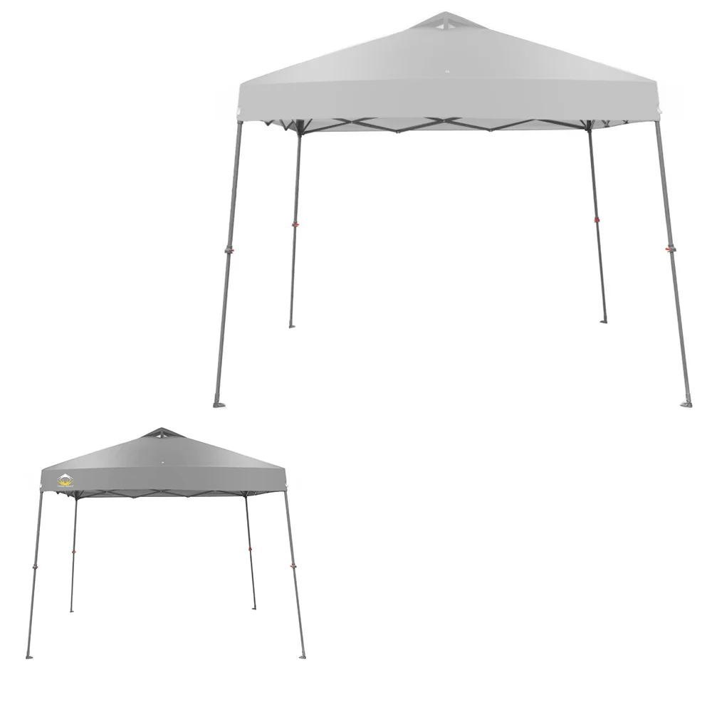 Garden Winds Custom Fit Replacement Canopy Top Cover Compatible with The Crown Shades Base 11' x 11', Canopy Top 9' X 9' Slant Leg - Upgraded Performance RIPLOCK 350 Fabric - Slate Gray