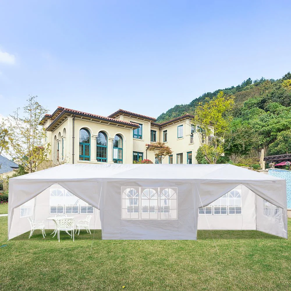 UBesGoo 10′ x 30′ Canopy Waterproof Party Tent Outdoor Tent 8 Sides White