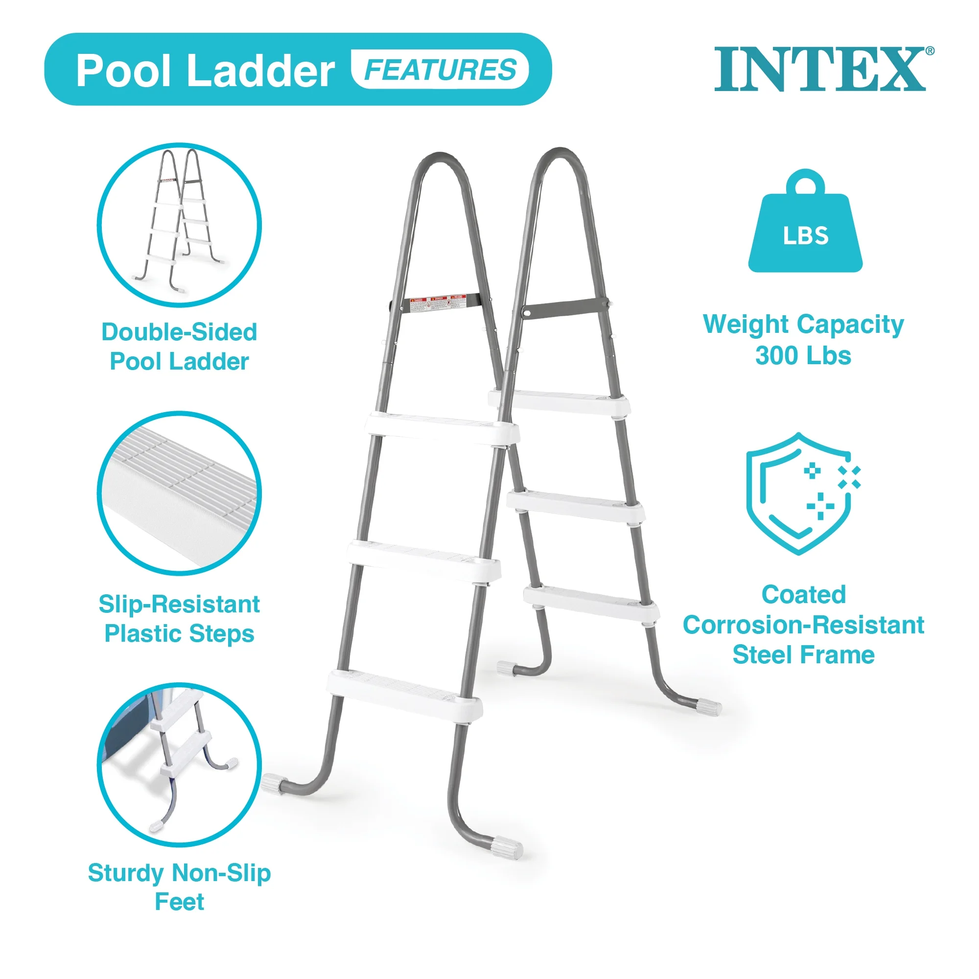INTEX Metal Frame 12 x 30 Above Ground Swimming Pool with Filter Pump