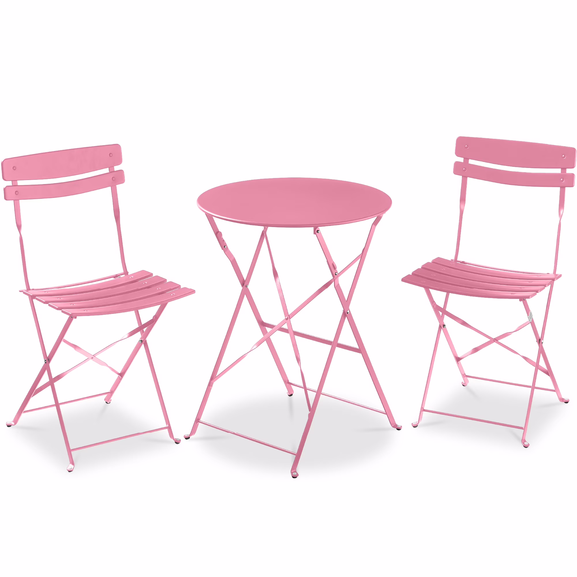 Best Choice Products 3-Piece Small Bistro Set, Folding Patio Furniture Set of 2 Chairs and Table - Black
