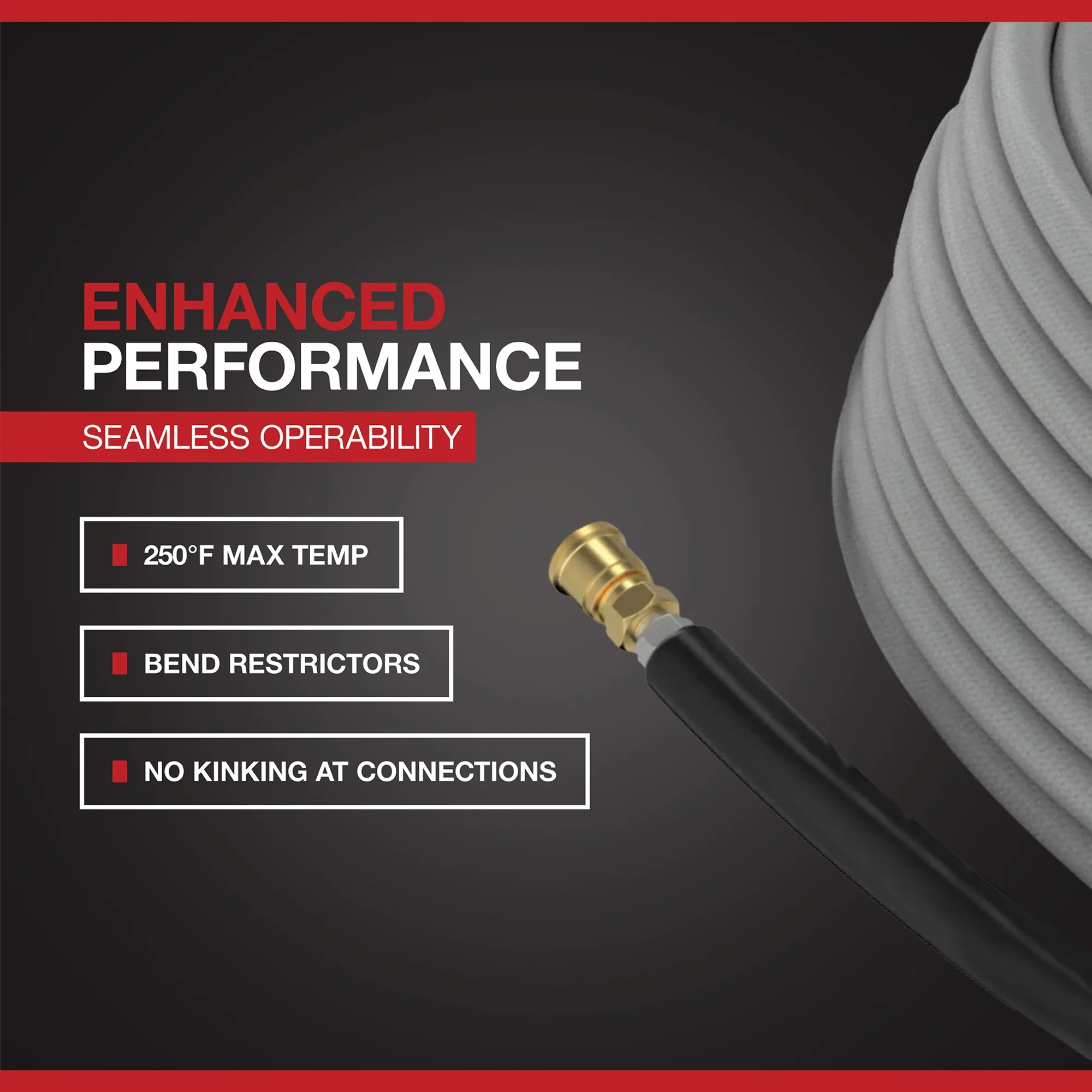 NorthStar Nonmarking Pressure Washer Hose, 4000 PSI, 100ft. x 3/8in., Model# 989401981