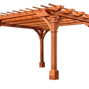 14 ft. x 14 ft. Pacific Redwood Double Beam Premium Pergola