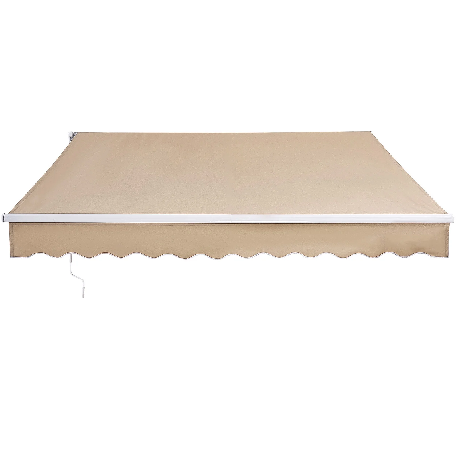 KFFKFF Patio Awning Retractable 8' x 7' Awning Sunshade Shelter with Crank Handle