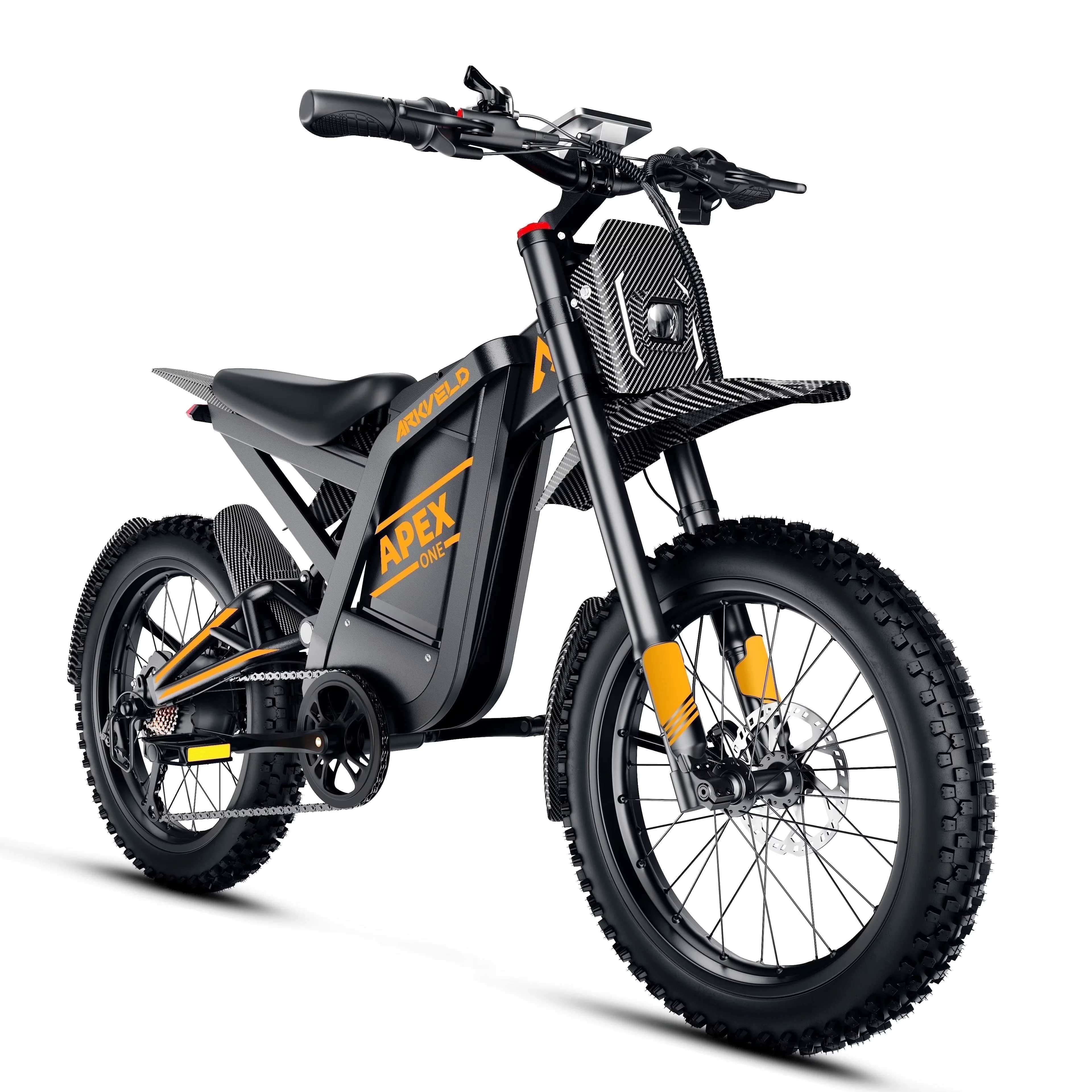 Arkveld Adult Electric Fat Tire Bike, 3000W, 40 MPH, 80 Miles, 25 inch, White – APEX1
